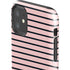 Pink and Black Stripes iPhone 11 Impact Case