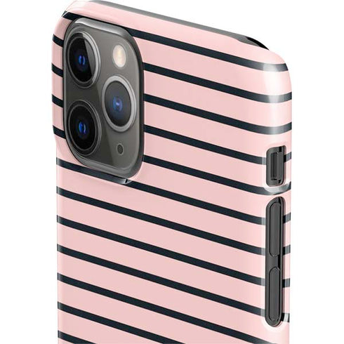 Pink and Black Stripes iPhone 11 Pro Lite Case