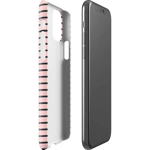 Pink and Black Stripes iPhone 11 Pro Lite Case