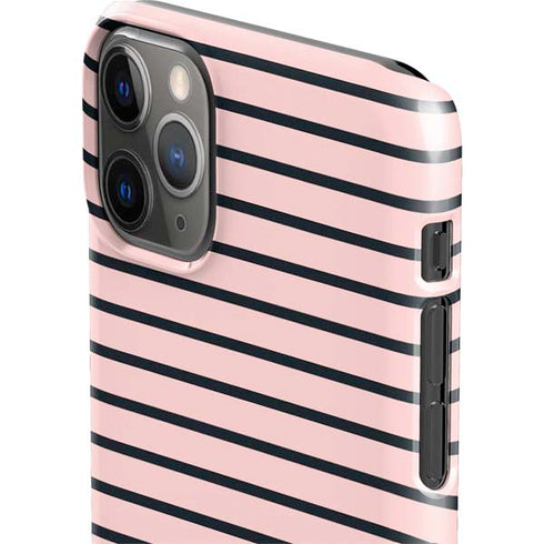 Pink and Black Stripes iPhone 11 Pro Max Lite Case