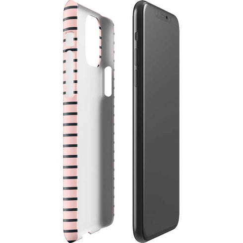 Pink and Black Stripes iPhone 11 Pro Max Lite Case