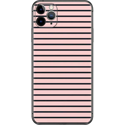 Pink and Black Stripes iPhone 11 Pro Max Skin
