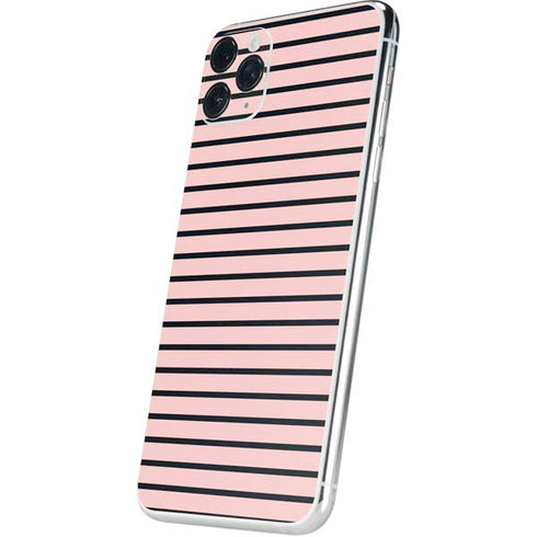 Pink and Black Stripes iPhone 11 Pro Max Skin