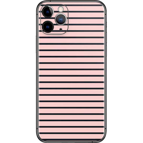 Pink and Black Stripes iPhone 11 Pro Skin