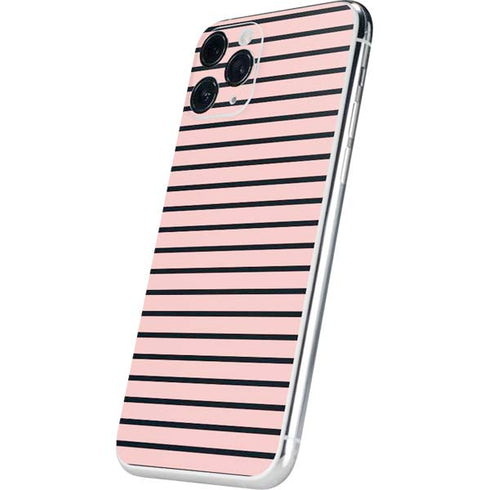 Pink and Black Stripes iPhone 11 Pro Skin