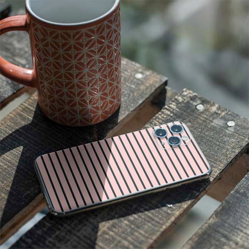 Pink and Black Stripes iPhone 11 Pro Skin