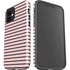 Pink and Black Stripes iPhone 12 Mini Impact Case