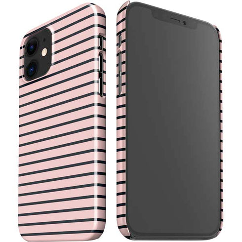Pink and Black Stripes iPhone 12 Mini Lite Case