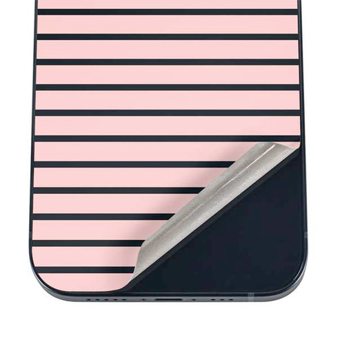 Pink and Black Stripes iPhone 12 Mini Skin