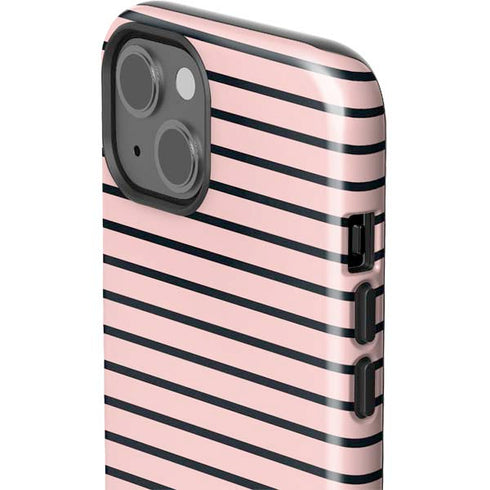 Pink and Black Stripes iPhone 13 Impact Case