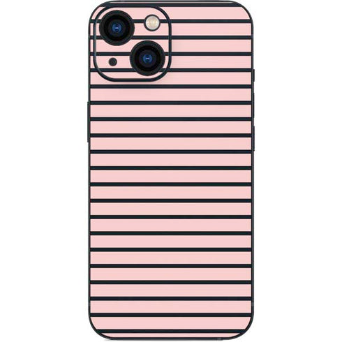 Pink and Black Stripes iPhone 13 Mini Skin