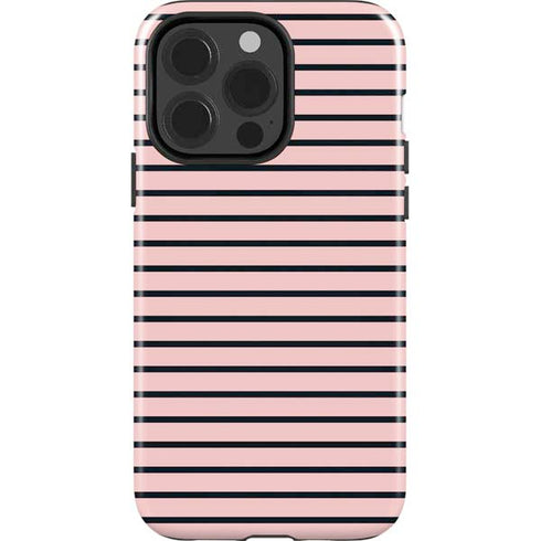 Pink and Black Stripes iPhone 13 Pro Impact Case