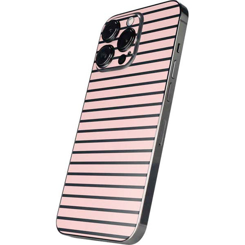 Pink and Black Stripes iPhone 13 Pro Max Skin