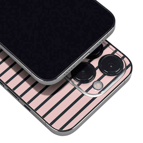 Pink and Black Stripes iPhone 13 Pro Max Skin