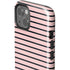 Pink and Black Stripes iPhone 15 Plus Impact Case