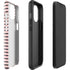 Pink and Black Stripes iPhone 14 Plus Impact Case