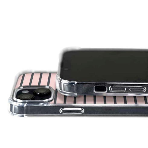 Pink and Black Stripes iPhone 15 Plus MagSafe Case