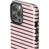 Pink and Black Stripes iPhone 14 Pro Max Impact Case