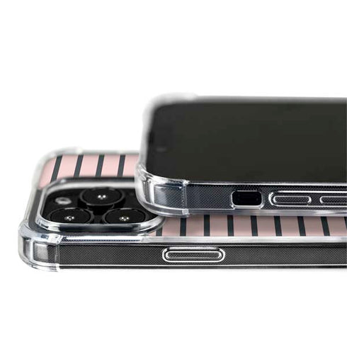 Pink and Black Stripes iPhone 15 Pro Max MagSafe Case