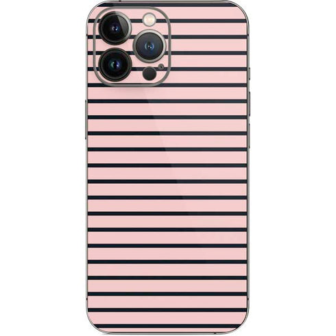 Pink and Black Stripes iPhone 14 Pro Max Skin
