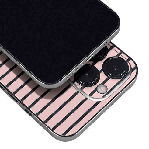 Pink and Black Stripes iPhone 14 Pro Skin