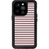 Pink and Black Stripes iPhone 14 Pro Waterproof Case
