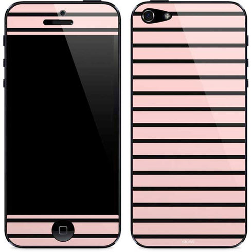 Pink and Black Stripes iPhone 5/5s/5SE Skin
