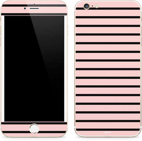 Pink and Black Stripes iPhone 6/6s Plus Skin