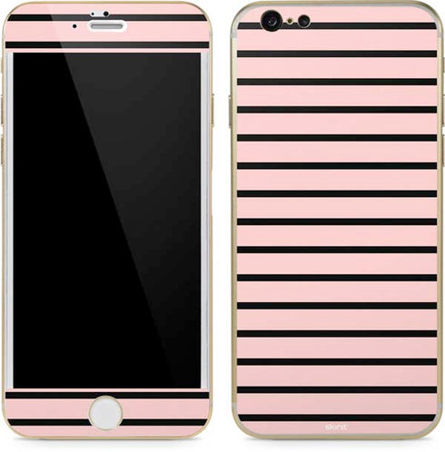 Pink and Black Stripes iPhone 6/6s Skin