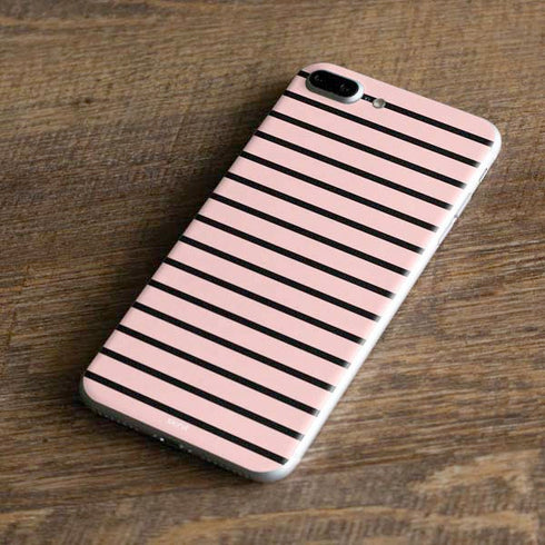 Pink and Black Stripes iPhone 7 Plus Skin