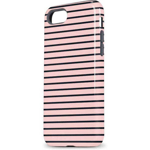 Pink and Black Stripes iPhone 7 Pro Case