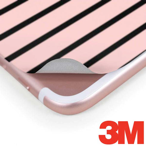Pink and Black Stripes iPhone 7 Skin