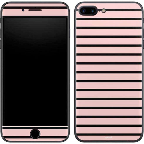 Pink and Black Stripes iPhone 8 Plus Skin