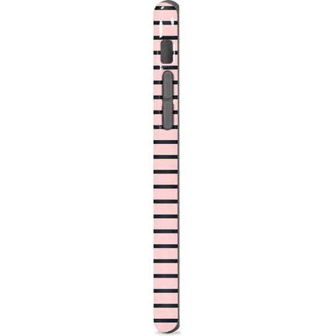 Pink and Black Stripes iPhone 8 Pro Case