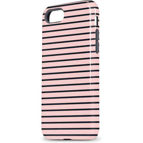 Pink and Black Stripes iPhone 8 Pro Case
