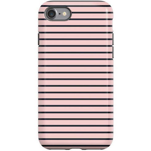 Pink and Black Stripes iPhone SE (2nd & 3rd Gen) Pro Case