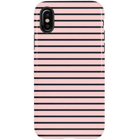 Pink and Black Stripes iPhone X Pro Case