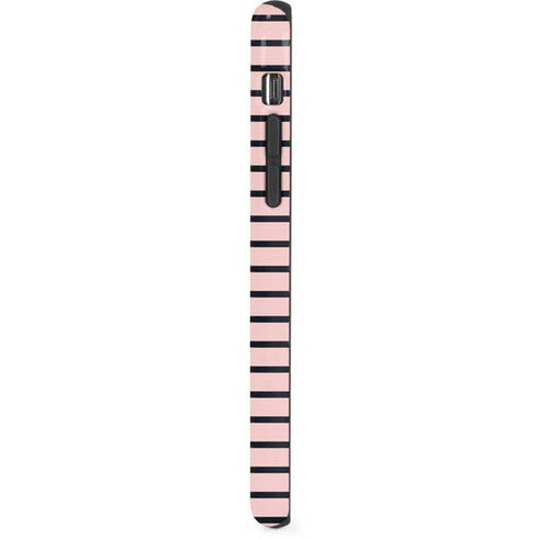 Pink and Black Stripes iPhone XR Pro Case