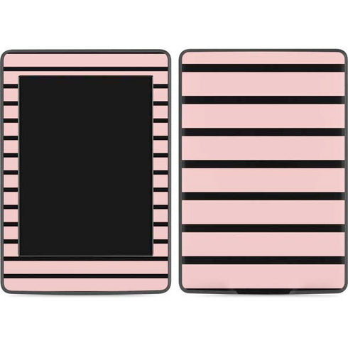 Pink and Black Stripes Amazon Kindle Skin