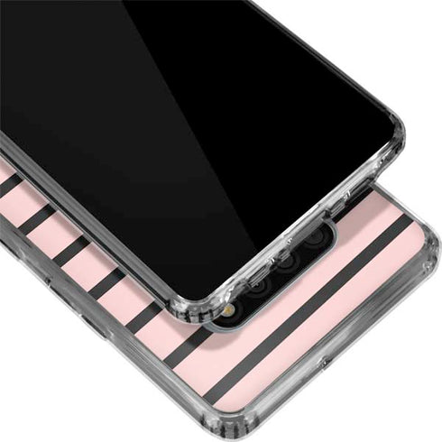 Pink and Black Stripes LG Stylo 6 Clear Case