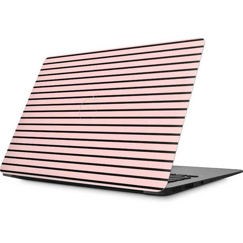 Pink and Black Stripes Apple MacBook Skin