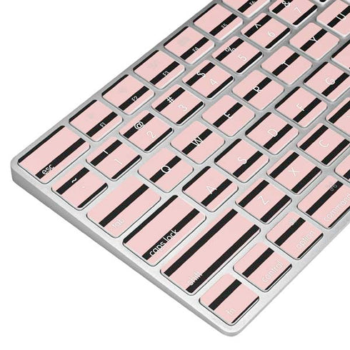 Pink and Black Stripes Magic Keyboard Skin