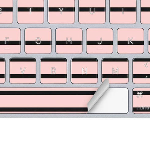 Pink and Black Stripes Magic Keyboard Skin