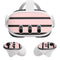 Pink and Black Stripes Meta Quest 3 Skin