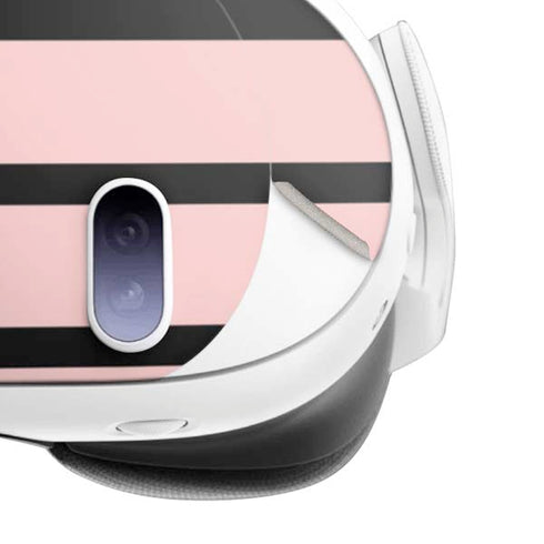 Pink and Black Stripes Meta Quest 3 Skin