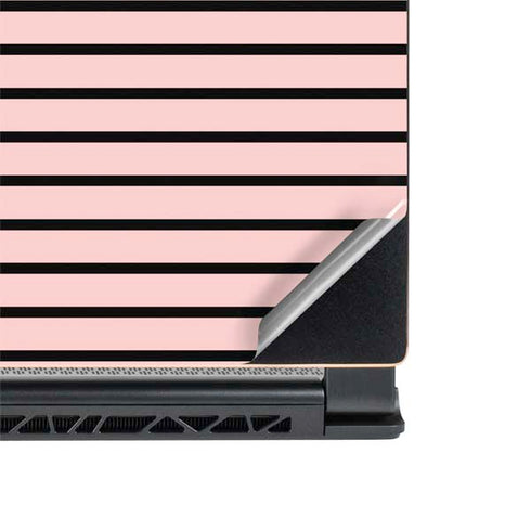 Pink and Black Stripes MSI GS65 Stealth Laptop Skin