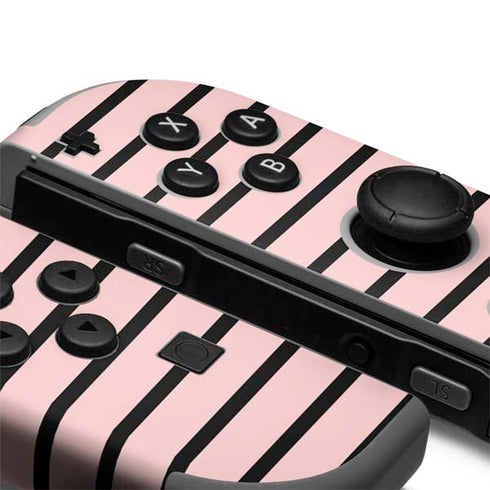 Pink and Black Stripes Nintendo Joy-Con (L/R) Controller Skin