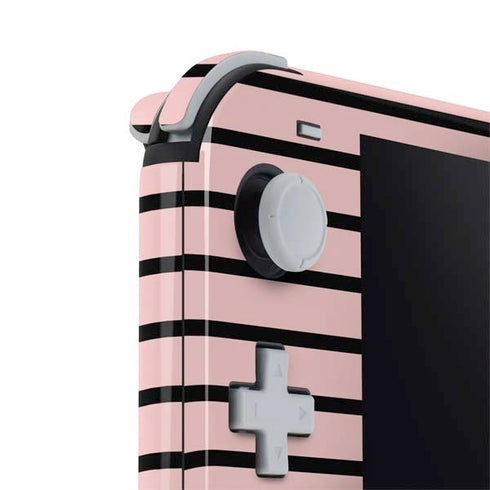 Pink and Black Stripes Nintendo Switch Lite Skin