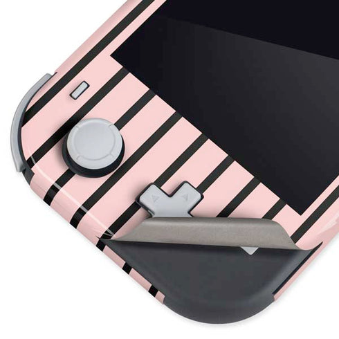 Pink and Black Stripes Nintendo Switch Lite Skin