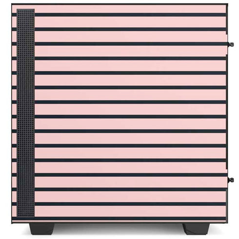 Pink and Black Stripes NZXT H510 Compact ATX Mid-Tower Case Skin